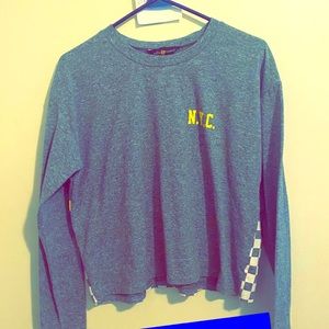 Belle tweed long sleeve nyc shirt